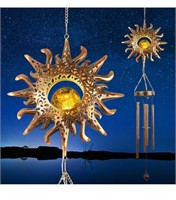 Fohil Solar Wind Chime,Sun Crackle Glass Ball