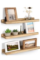 Emfogo Wall Shelves with Ledge Wood Picture Shelf