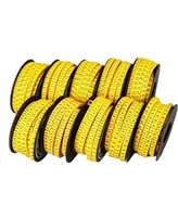 10 Rolls of 0-9 Number Tube,Yellow Flexible PVC