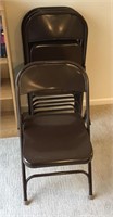 4 metal folding chairs