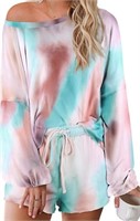 Cyenaly Pajamas Set for Women Loungewear Tie Dye