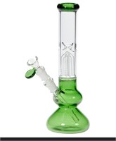 TNCC Glass Green Perk Bong W/Ice Pinch