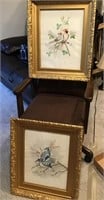 2 M.L. Walter signed framed watercolors