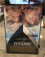 Framed signed Titanic movie poster with COA