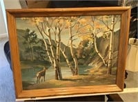 Landscape paint-by-number painting