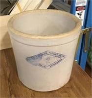 2 gallon Pittsburg Pottery stoneware crock