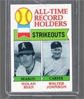 Nolan Ryan & Walter Johnson All-Time Record