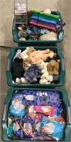 3 totes of Beanie Babies