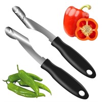 PROKITCHEN 2 PCS Jalapeno Pepper Corer Tools Stain