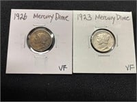 1923 & 1926 Mercury Dimes