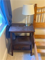 Side table end table w lamp modern