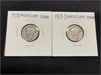 1918 P&S Mercury Dimes