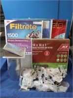 5 Air Filters w/Lg Lot of Nylon Adapters,
