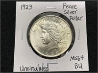 1923 Uncirculated Peace Dollar