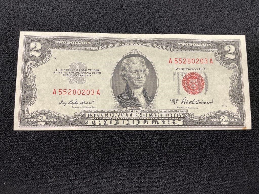 1953A $2 Red Seal Note