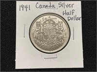 1941 Canada Silver Half Dollar