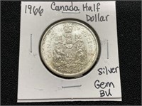 1966 Canada Silver Half Dollar