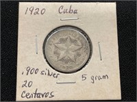 1920 Cuba 20 Centavos