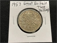 1957 Great Britain Two Shillings
