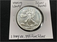 Walking Liberty Silver Round