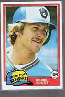 Robin Yount 1981 Topps Card number 515