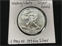 Walking Liberty Silver Round