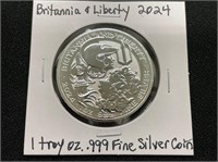 Britannia & Liberty Silver Round