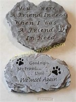 2 Pet Grave Markers