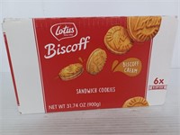 Lotus Biscoff sandwich cookies 6- 5.29oz pks.