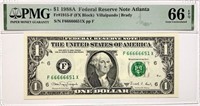 1$ Federal Reserve Note Atlanta-Fancy SN 666666