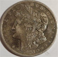 1921 "D" - MORGAN SILVER DOLLAR (6)