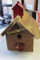 Wooden Bird House with Bell