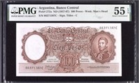 Argentina (100 Pesos) PMG55 (EPQ)+GIFT!A7As