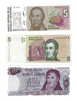 Argentina 5,10 Pesos Replacement Notes.RA5