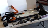 3 Worx 20v Cordless Yard Tools & extras