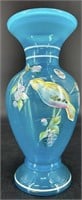 Fenton Hp Azure Blue Vase By T Mendenhall Uv
