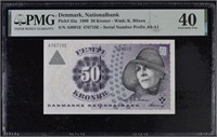 Denmark National bank 50 Kroner 1999 PMG 40.DZ78