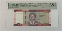 Liberia,"Replacement"50 Dollars,RARE+Gift! LiAE
