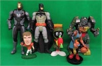 6x Toy Figures Space Jam Batman Iron Man Elway +