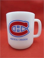 Retro Montreal Canadiens Milk Glass Coffee Cup NHL