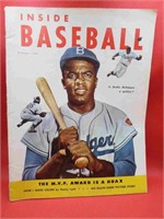 1953 Inside Baseball V1 N7 Jackie Robinson Cover