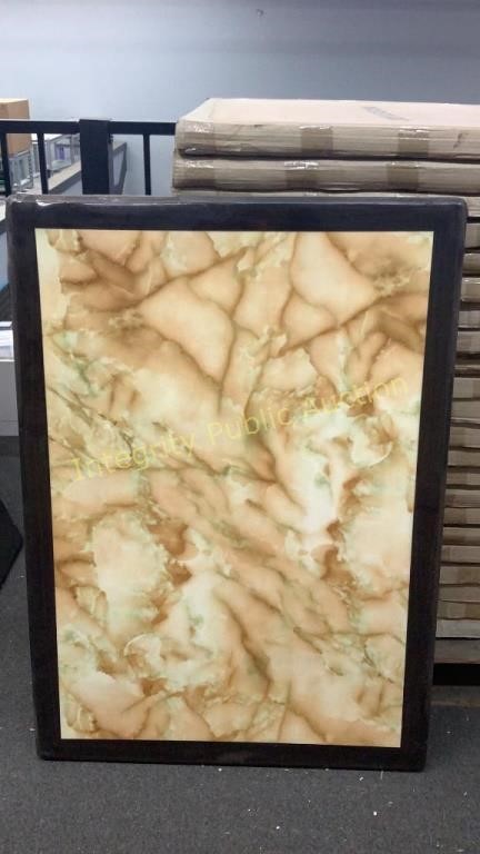 Table Top 42” x 29.5” Marbled Caramel