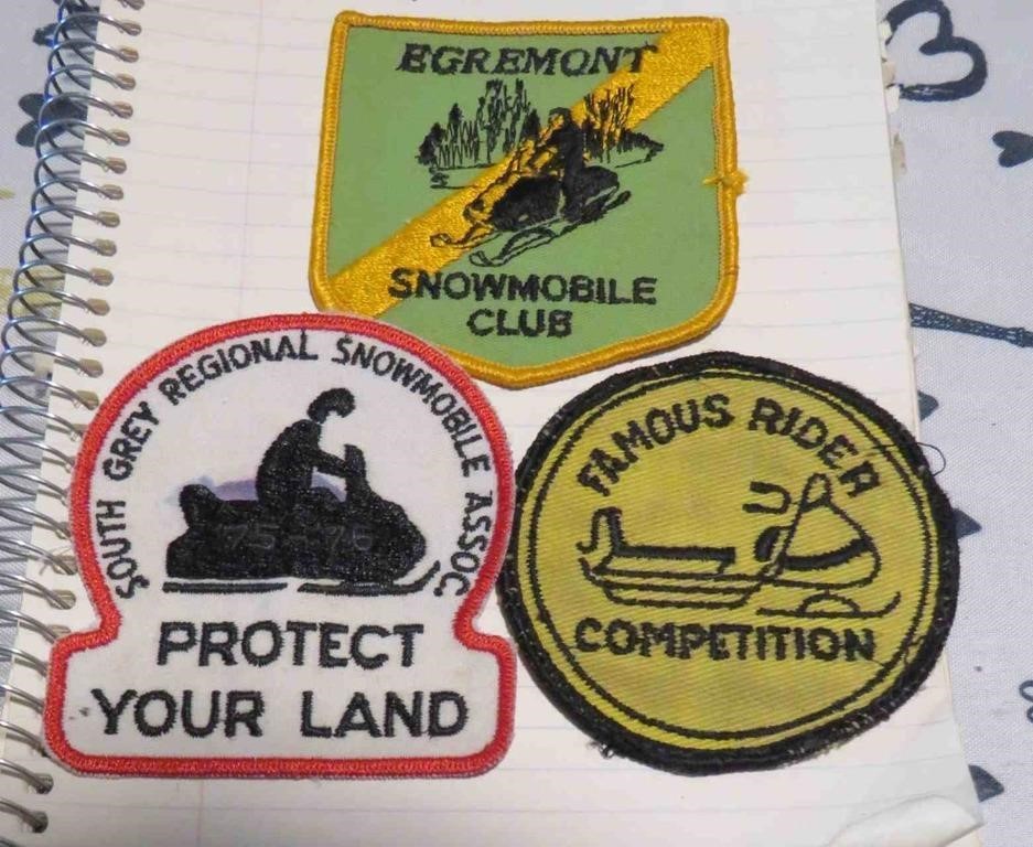 Retro Lot 3 Snowmobile Patches Ontario Clubs OLD