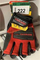 Firm Grip Fingerless Gloves Large