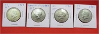 Kennedy Half Dollar Lot 4 Coins 1964-1976 & 2 1980