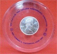 1867-1967 Canada Centennial Silver Quarter Weight