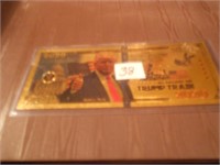 Trump 2020 Gold Banknote