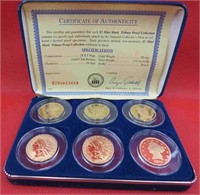 $5 Dollar Mint Mark Proof Coin Set 24k w COA 30mg