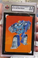 1985 Transformers Graded Card Astrotrain KSA 8NMM
