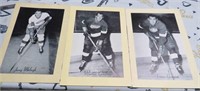 1944-63 Beehive Lot 3 Hockey Photo Detroit Vintage